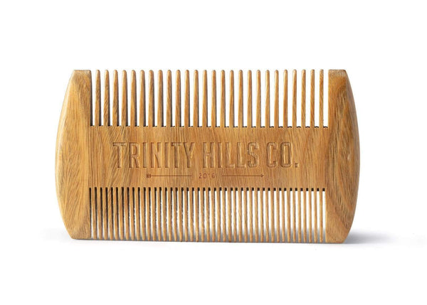 Beard comb for coarse hair - sandalwood beard comb - mens natural products - trinity hills co