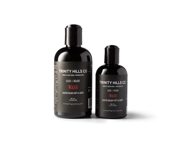 Men's hair + beard wash - black men beard care - Men's natural products - trinity hills co