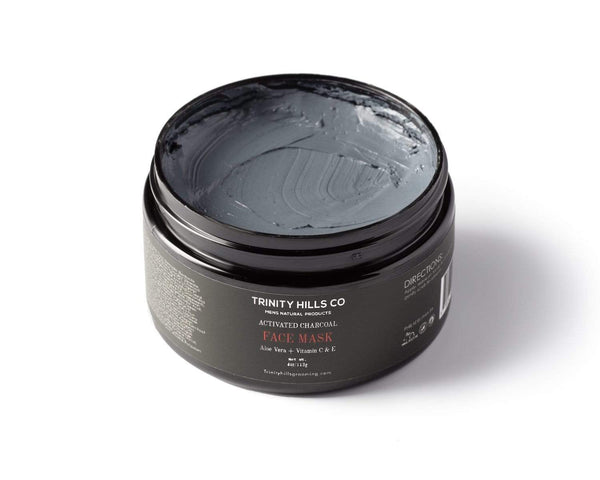 Activated charcoal face mask for men - face mask for acne - black men skincare - anti-aging for men - anti acne - Men's natural products - Trinity hills co