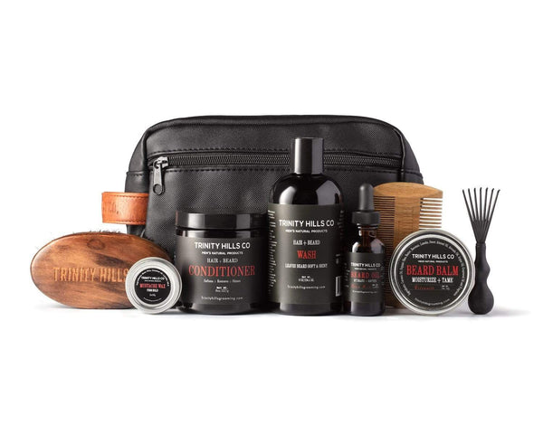 beard kits for black men - beard kits for men - black mens beard - mens natural products - trinity hills co - best beard comb for coarse hair