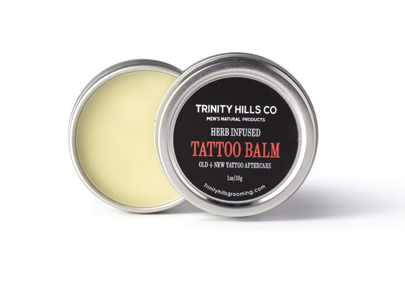 Herb infused tattoo balm for new and old tatoos - tattoos and guns - new ink - tatt care - Men's natural products - Trinity Hills Co